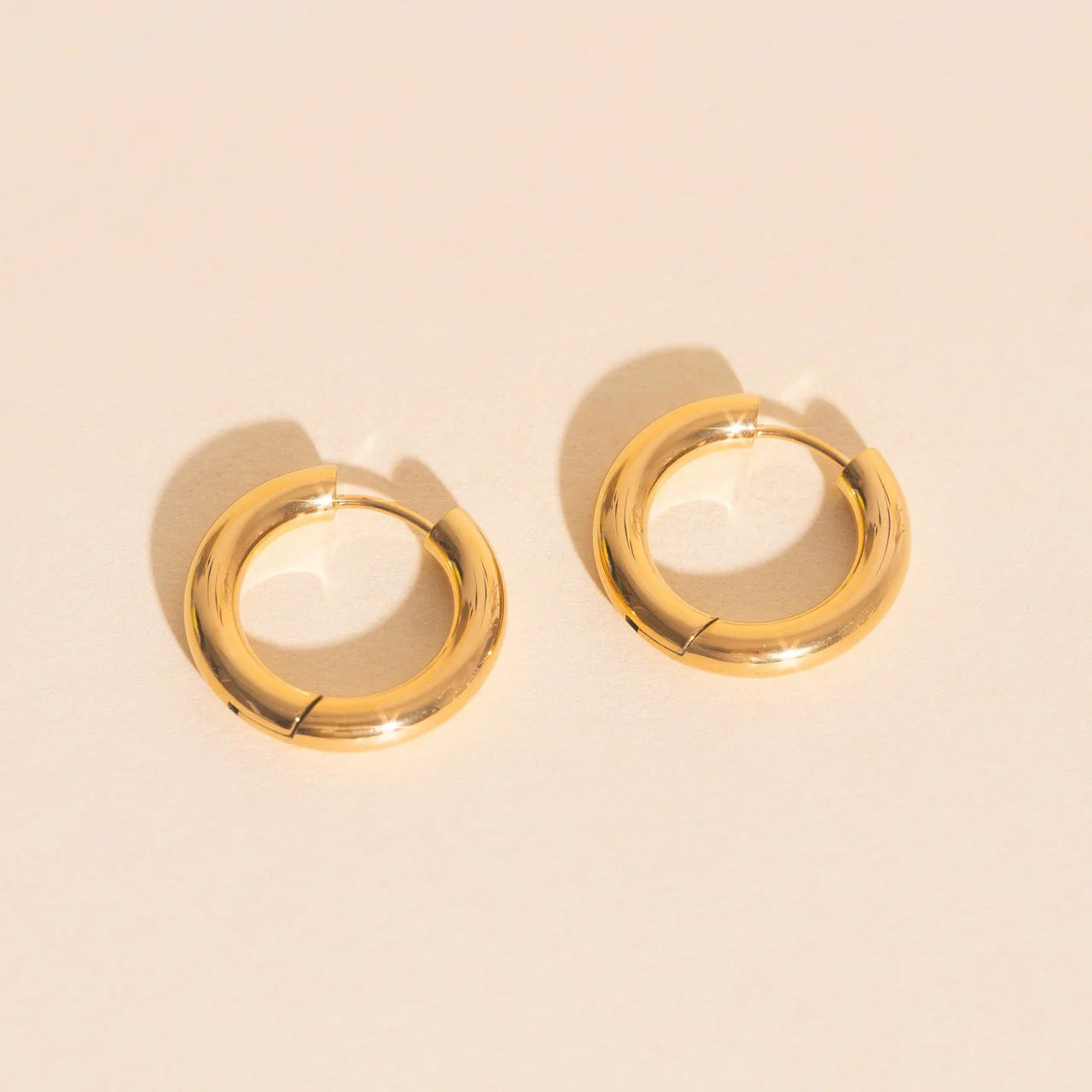Titanium Chunky Rounded Huggie Hoop Earrings - Image 25
