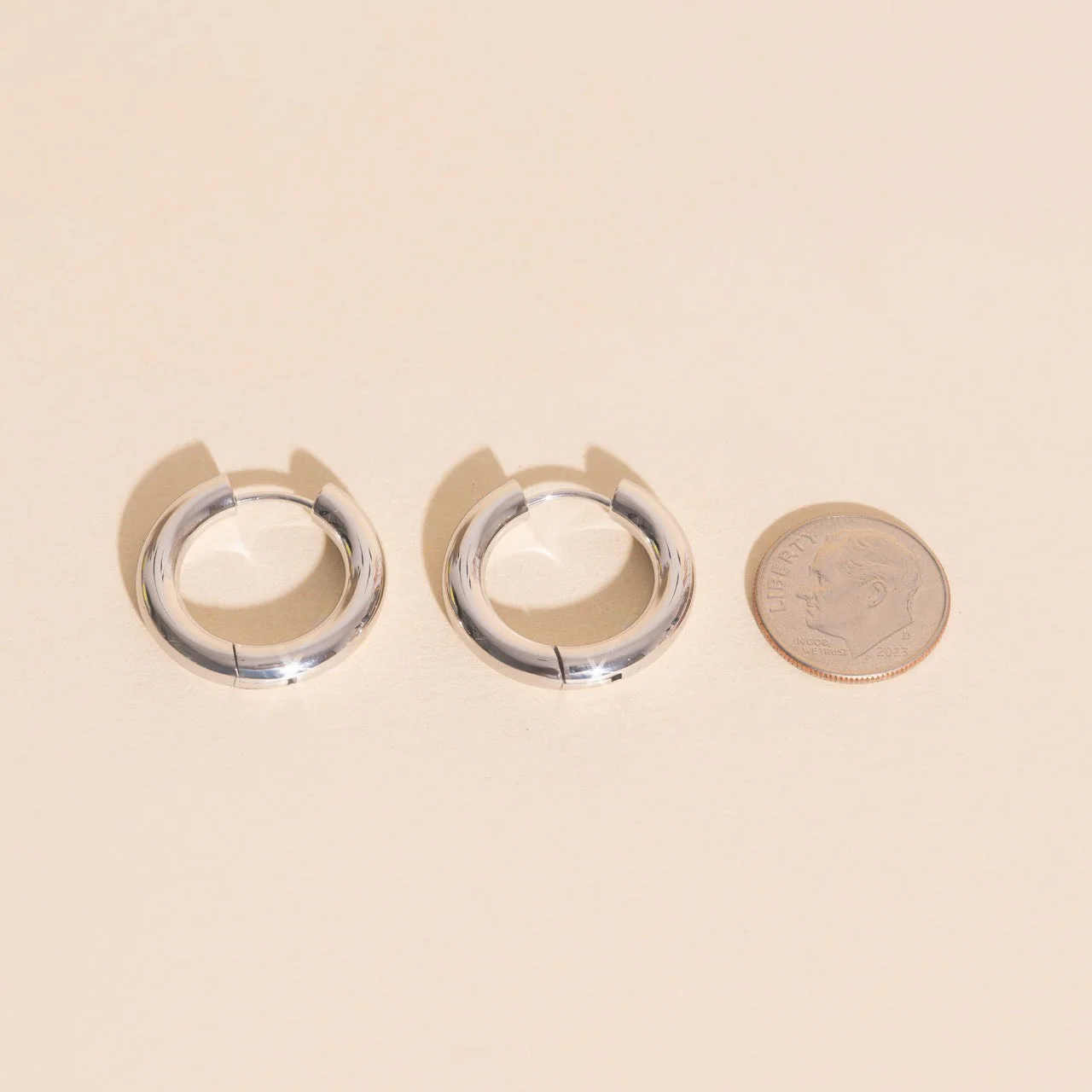 Titanium Chunky Rounded Huggie Hoop Earrings - Image 31