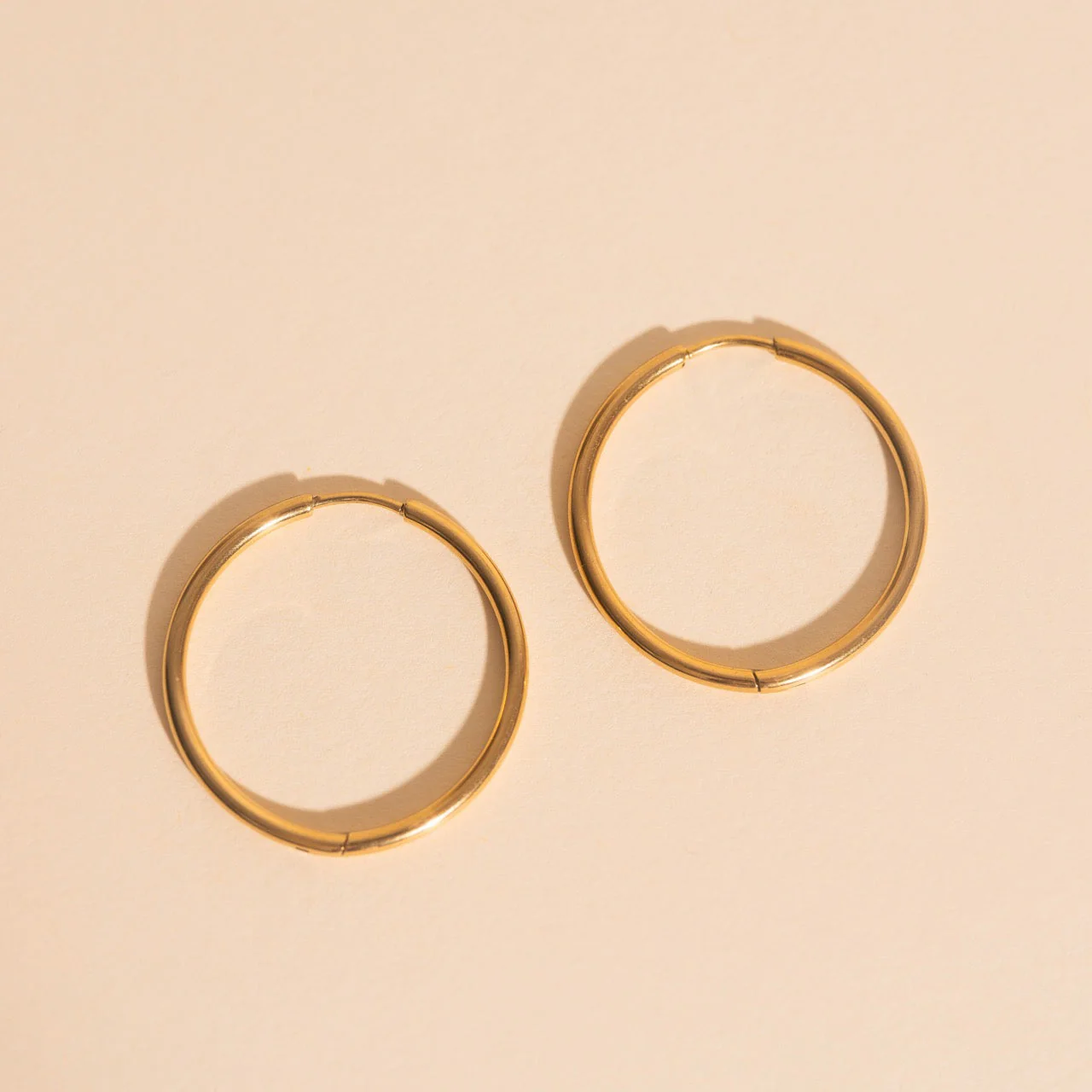 Titanium Circle Rounded Huggie Hoop Earrings - Image 7