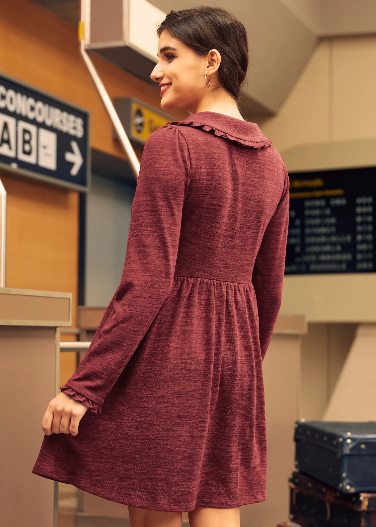 Touched by Time Ruffle Accent Dress - Image 3