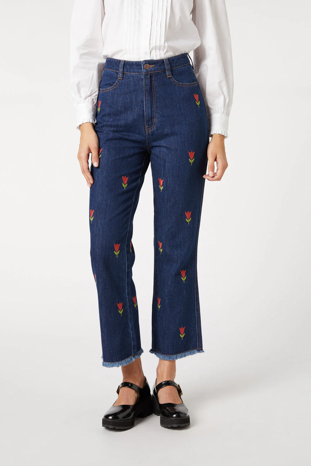 Tulip Embroidered Jean - Image 2