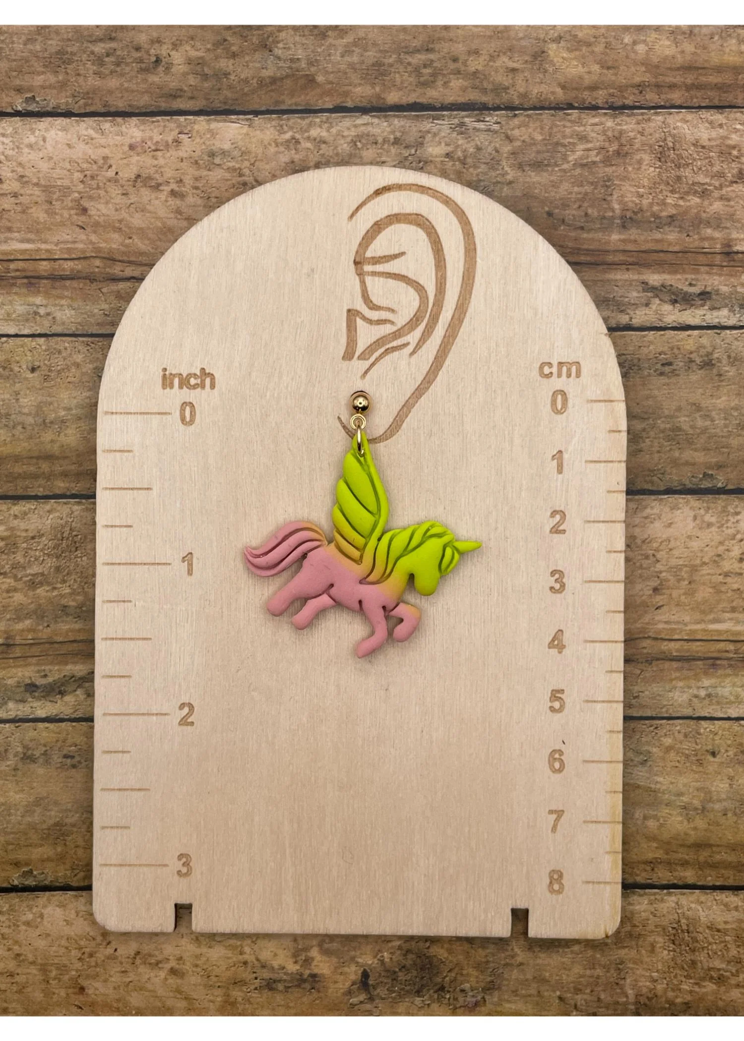 Unicorn Ombre Dangle Earrings - Pink - Image 2