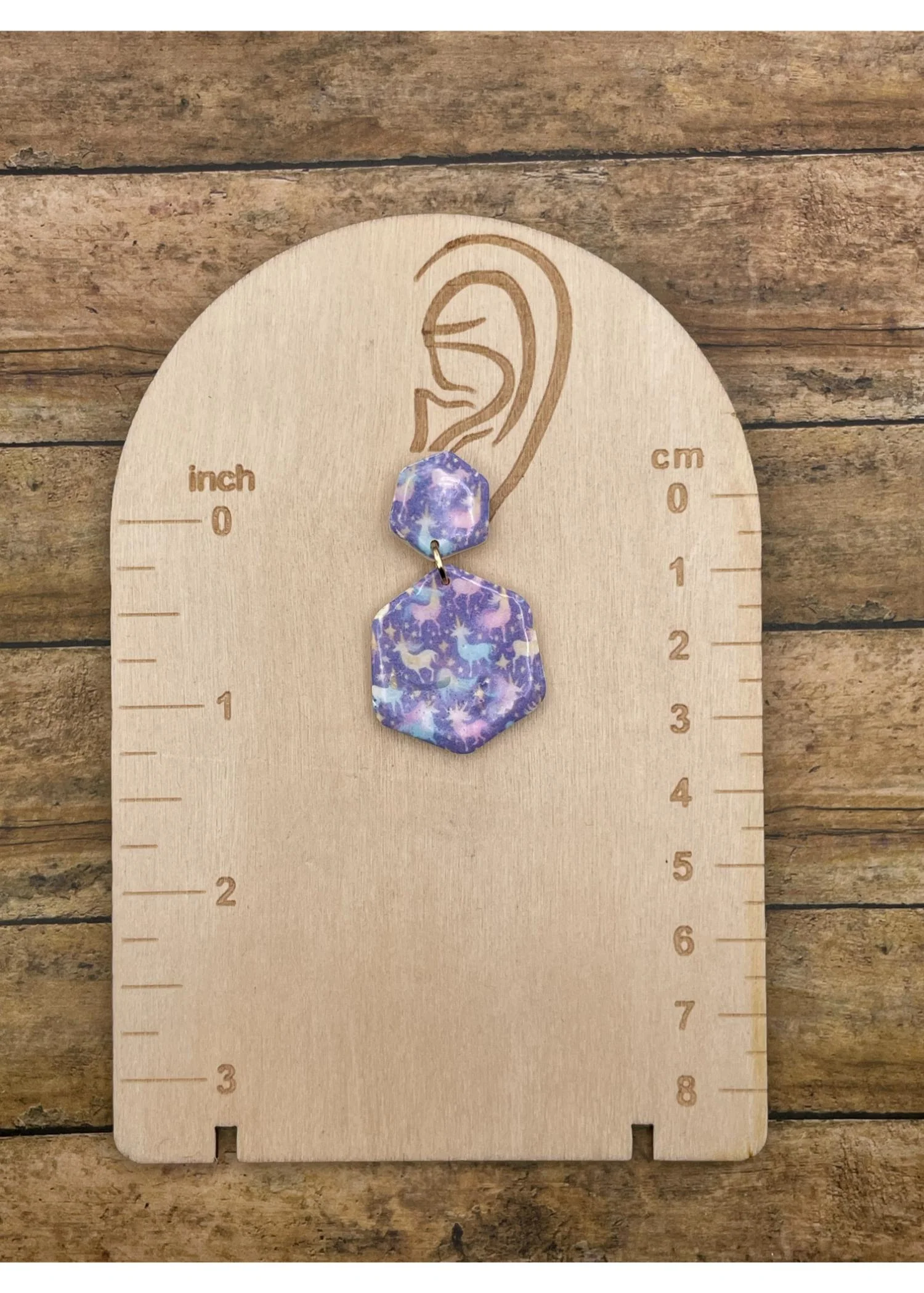 Unicorn Printed Dangle Earrings - Image 2