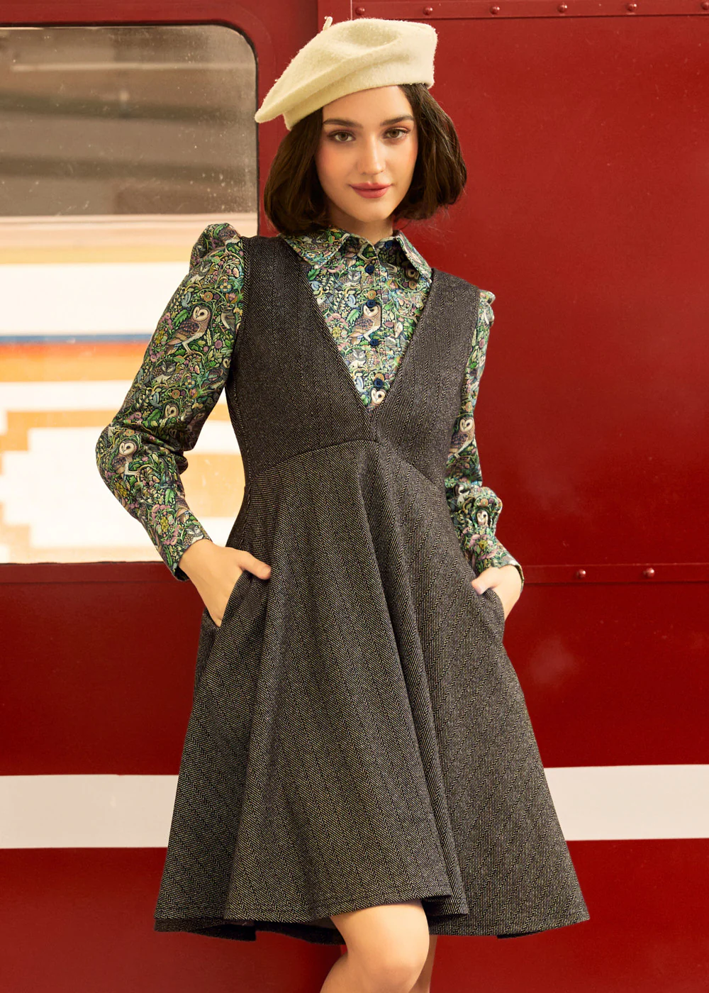 Chevrons Before Coffee Jumper Dress - Image 6