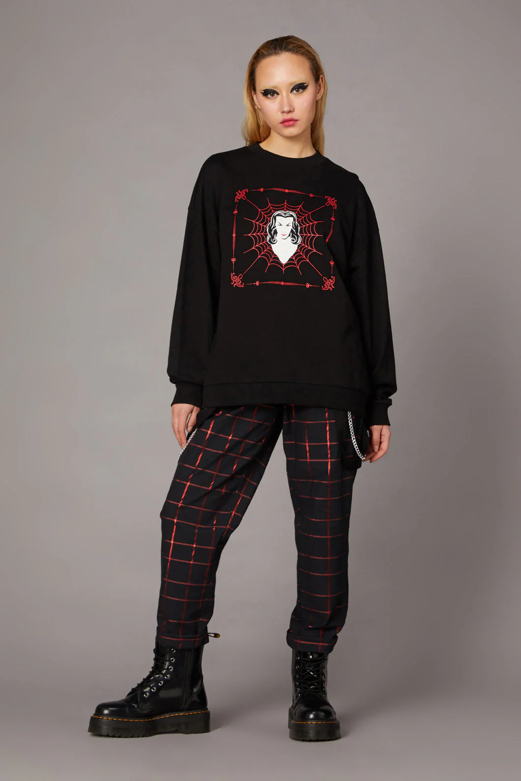 Vampire Print Sweatshirt - Image 4