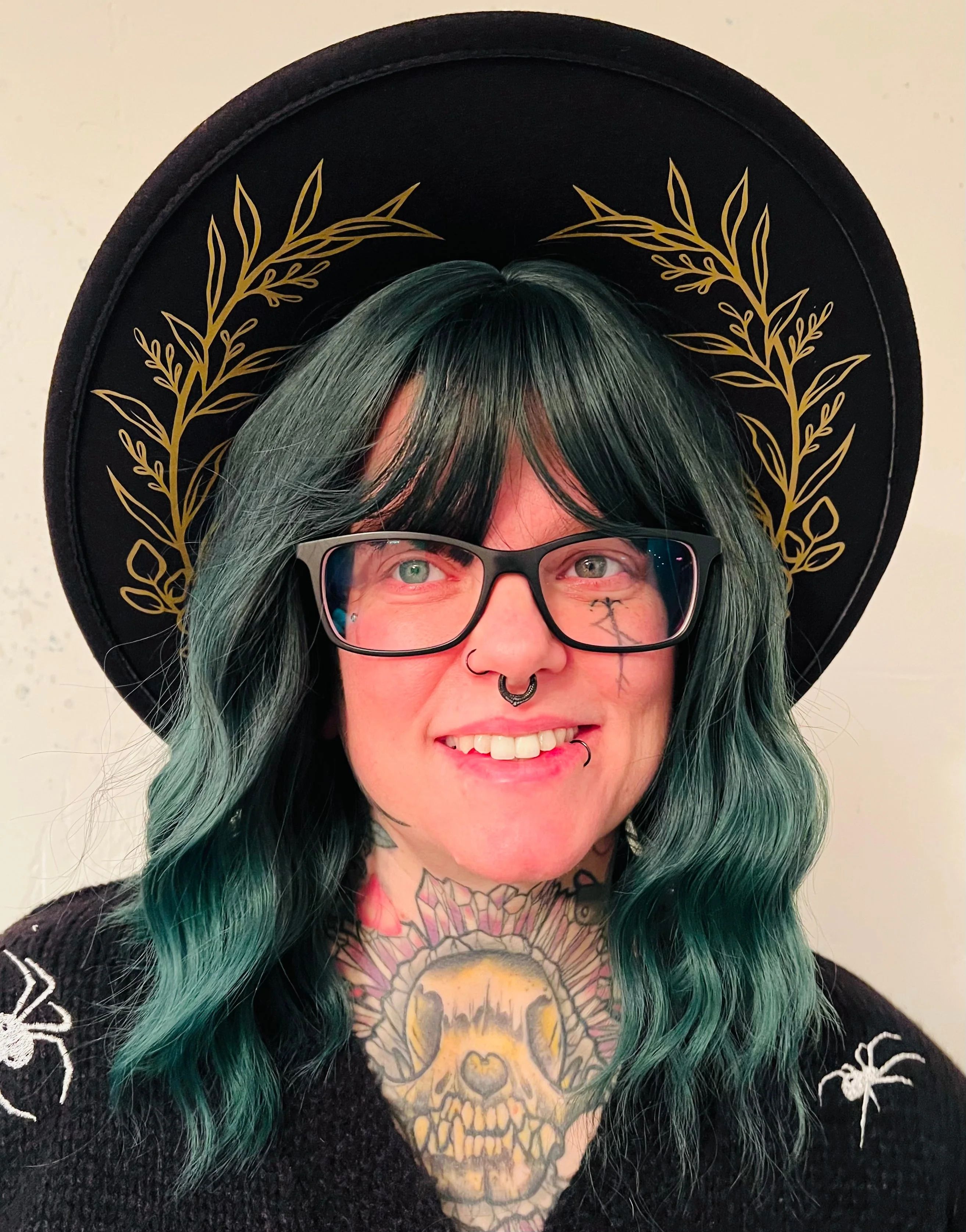 Vegan Felt Hat - XL Brim - Fern Crown