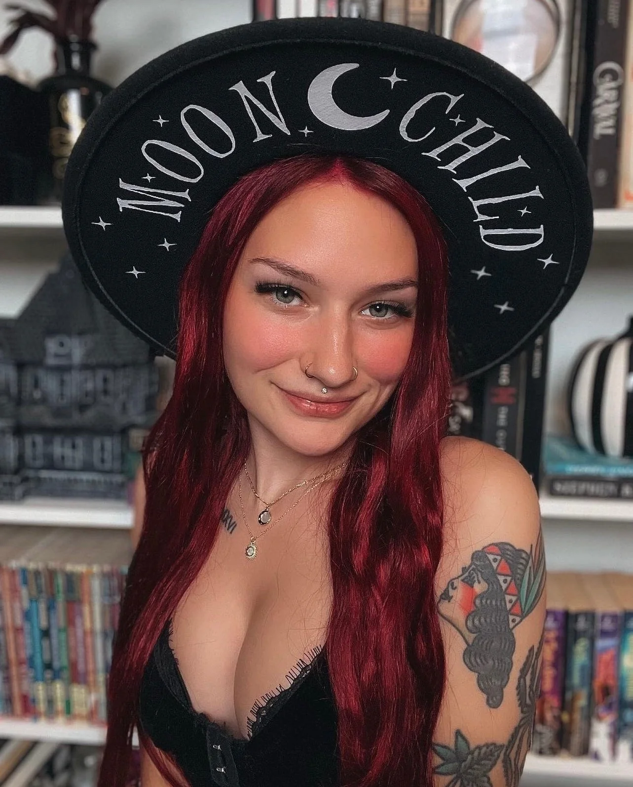 Vegan Felt Hat - XL Brim - Moon Child - Image 3