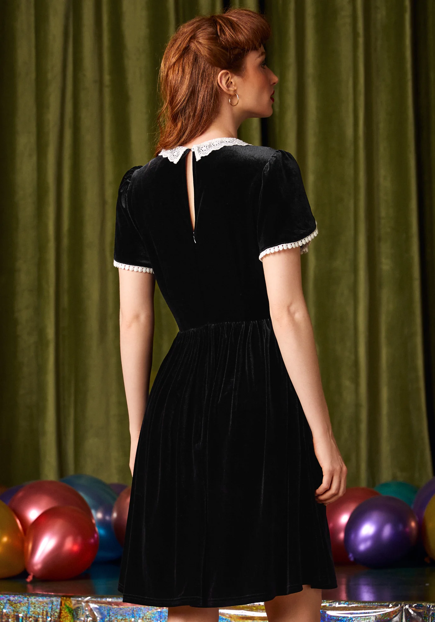 Victorian Whisper Lace Collar Dress - Image 4