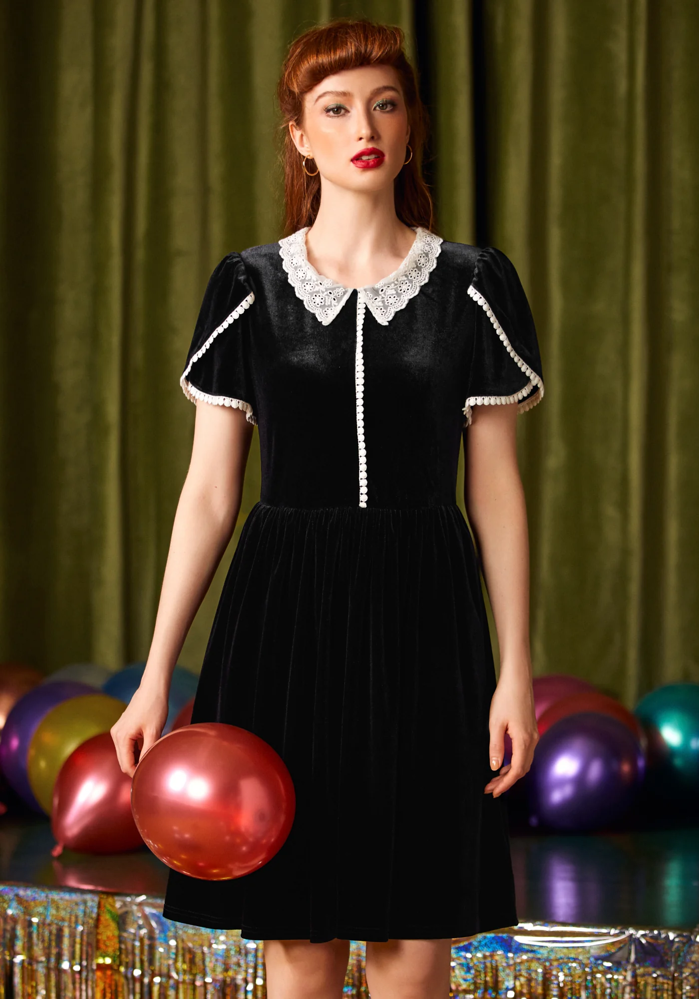 Victorian Whisper Lace Collar Dress - Image 7