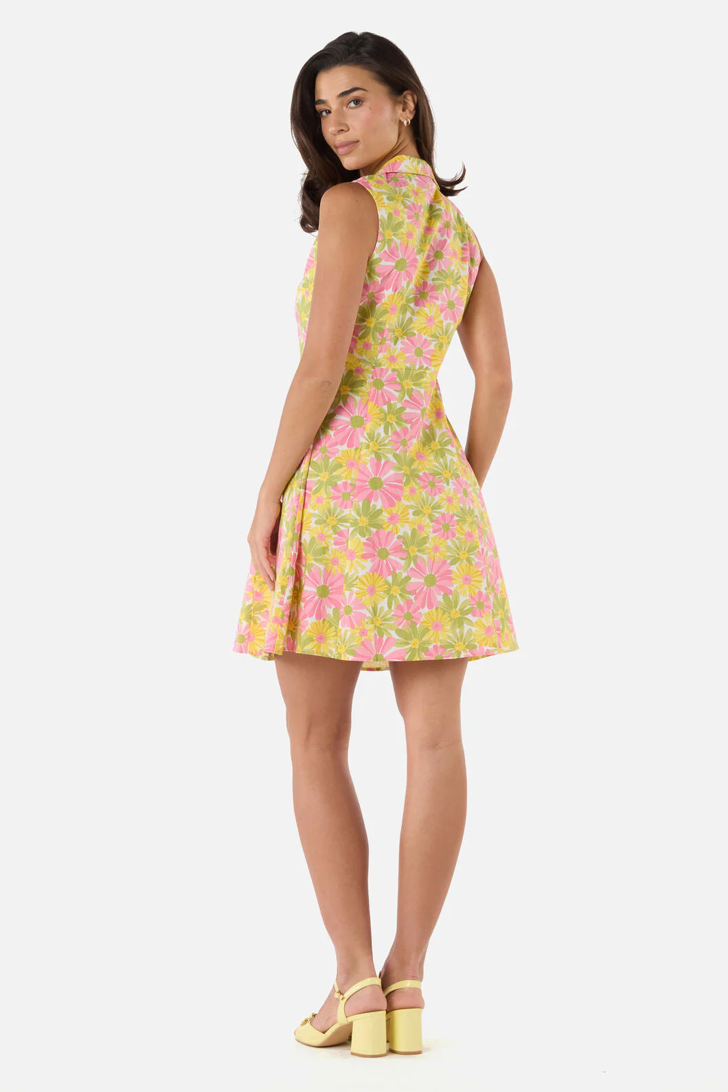 Vintage Daisy Mini Shirt Dress - Image 5