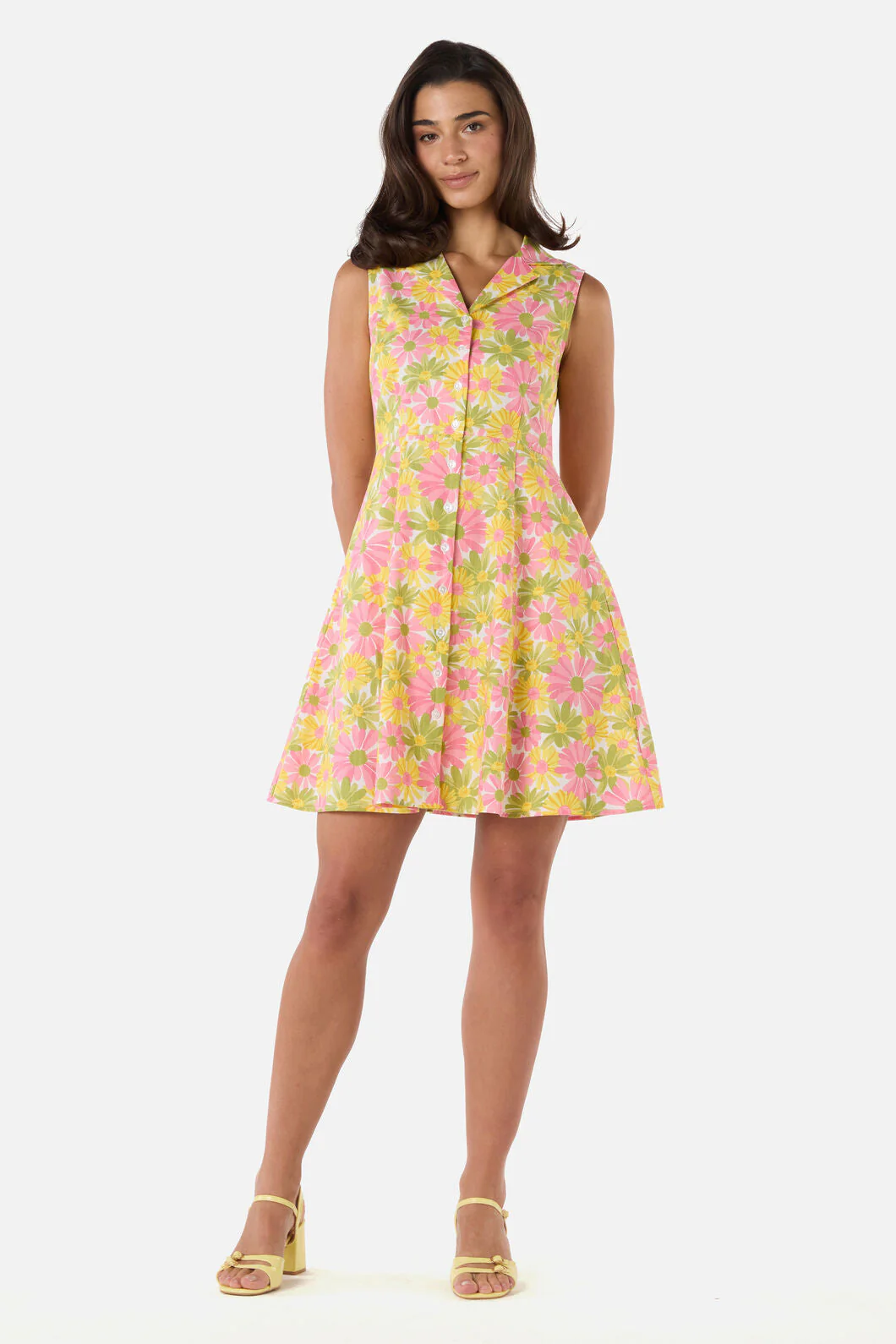 Vintage Daisy Mini Shirt Dress - Image 6