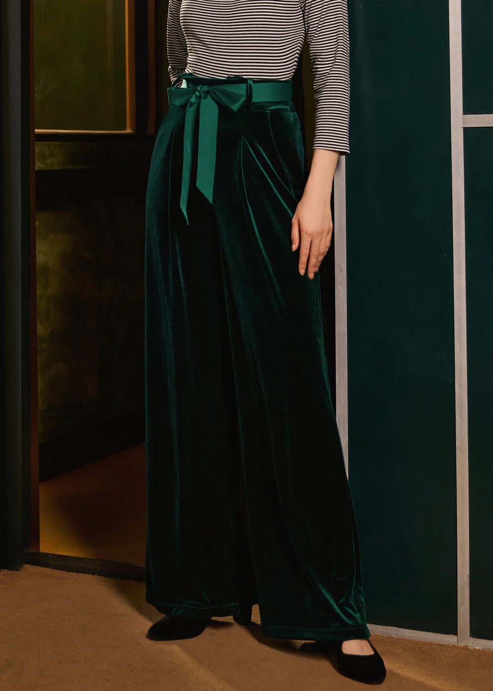 Cider, Spice & Everything Nice Wide Leg Velvet Pants