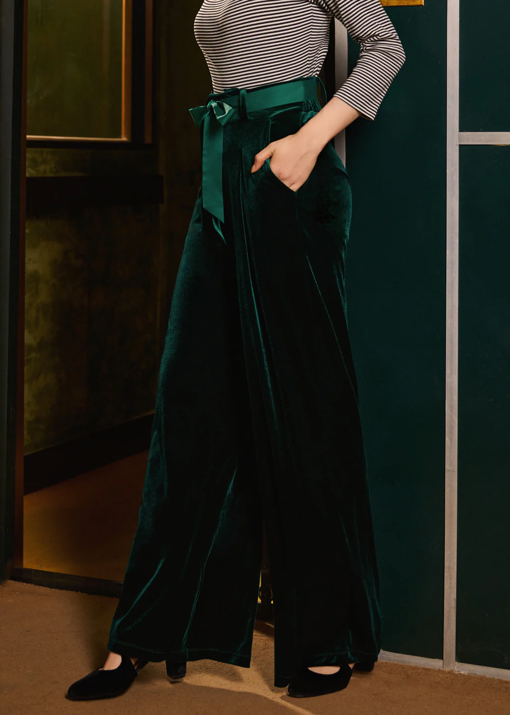 Cider, Spice & Everything Nice Wide Leg Velvet Pants - Image 5