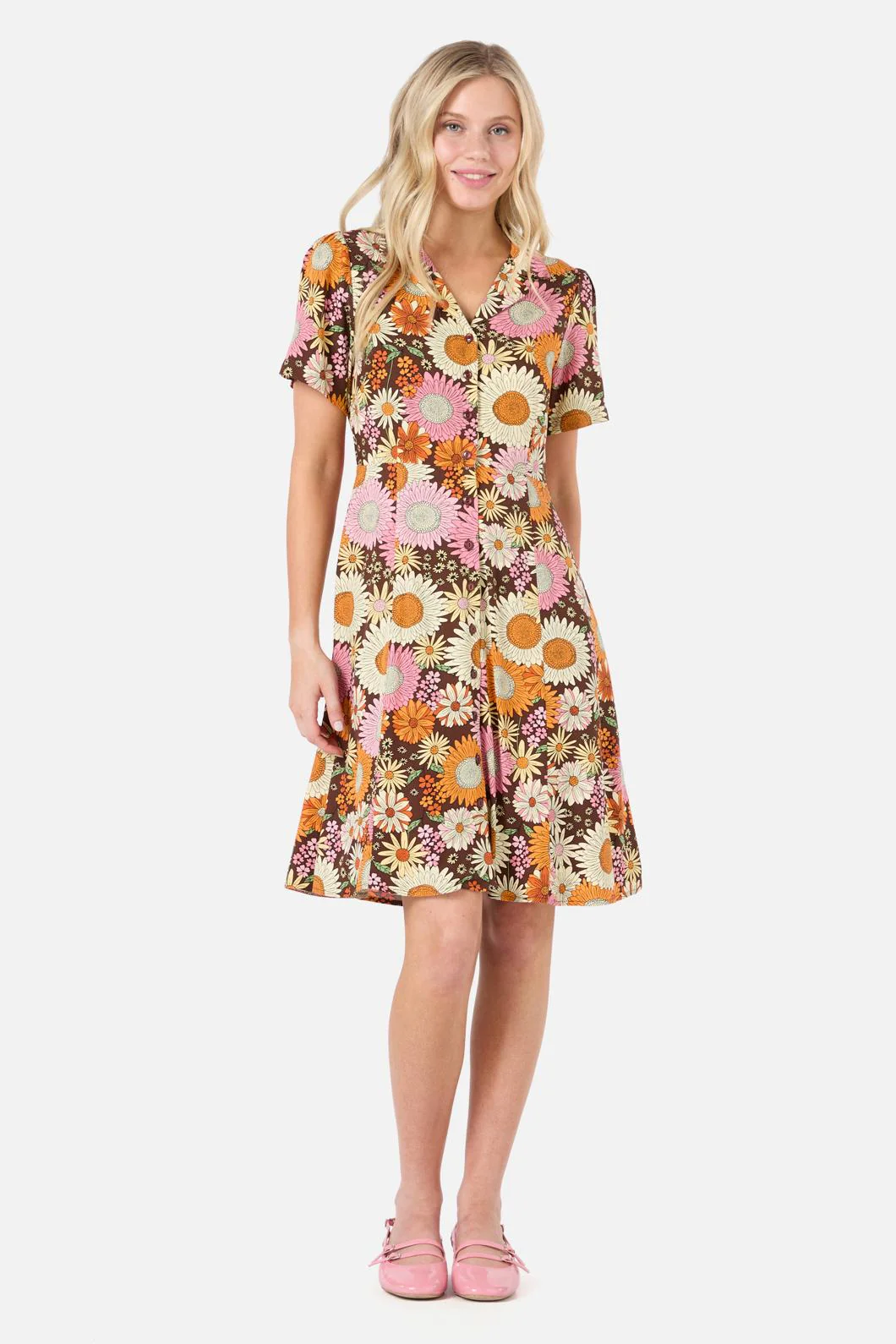 Viva Floral Shirt Dress - Image 3