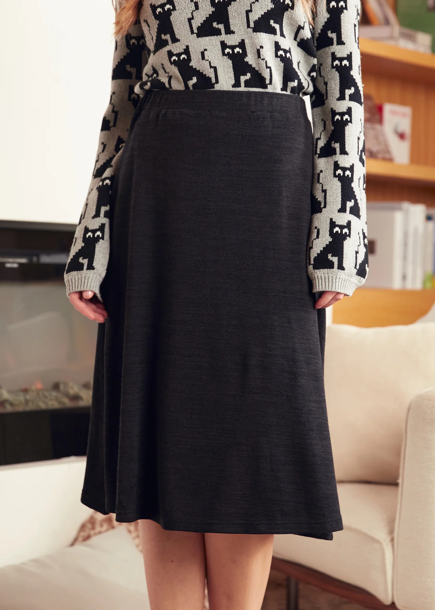 Excellence Attained Knit Midi Skirt - Image 4