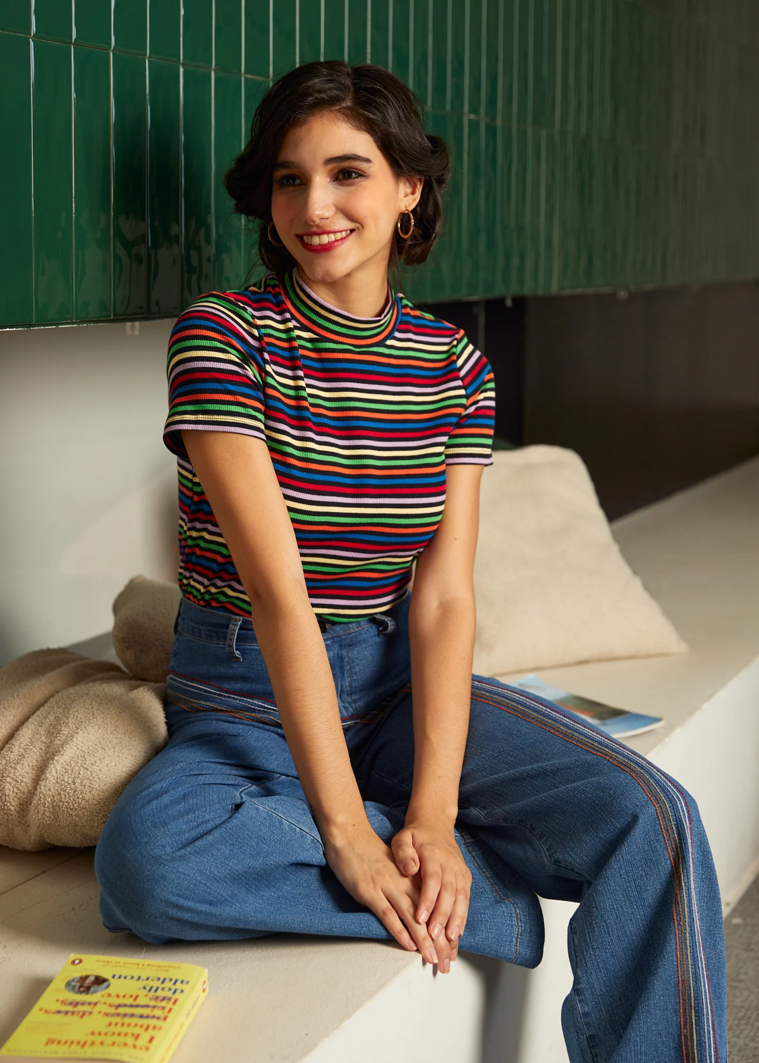Whispers of Autumn Mock Neck Top - Image 6