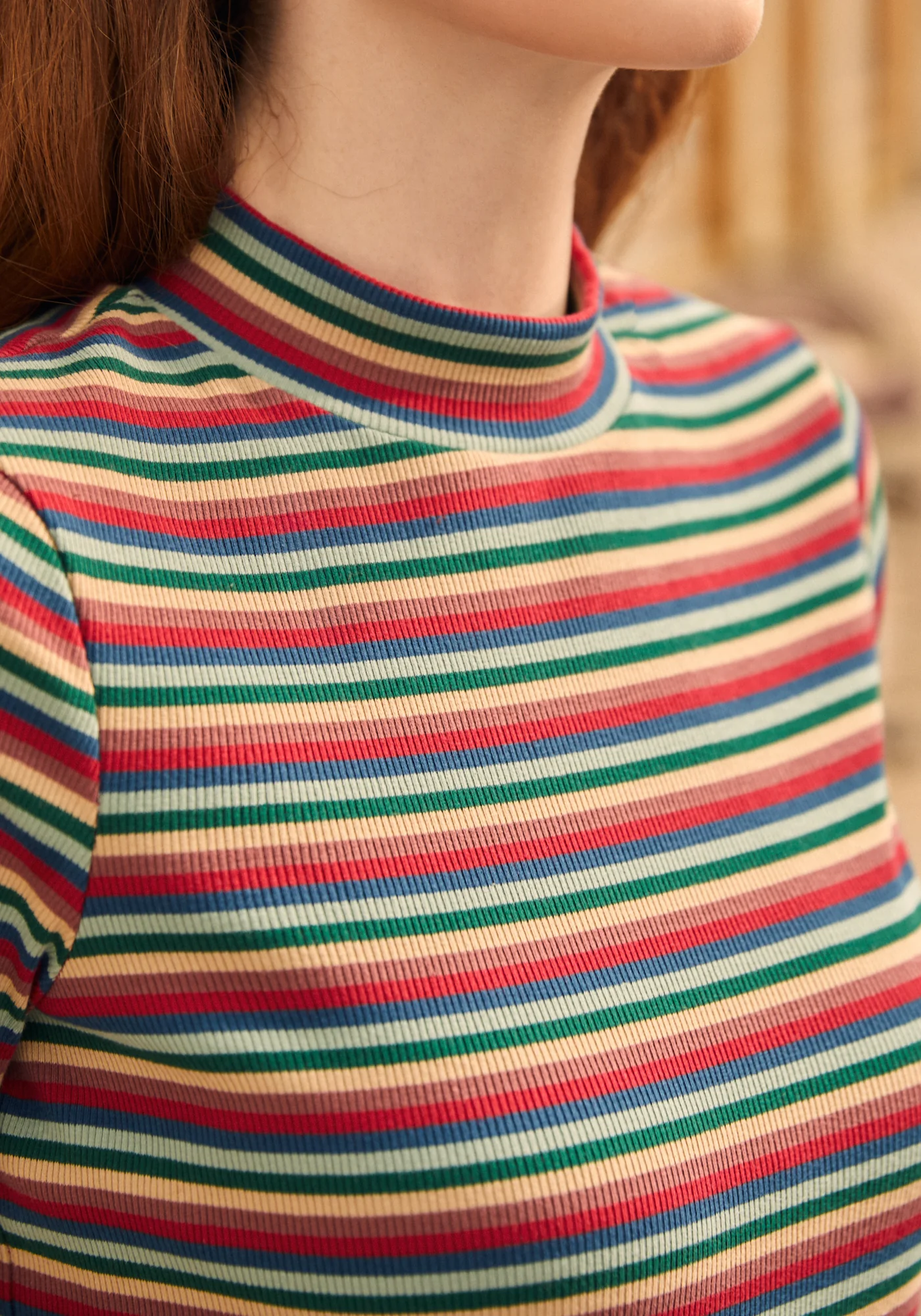 Whispers of Autumn Mock Neck Top - Image 2