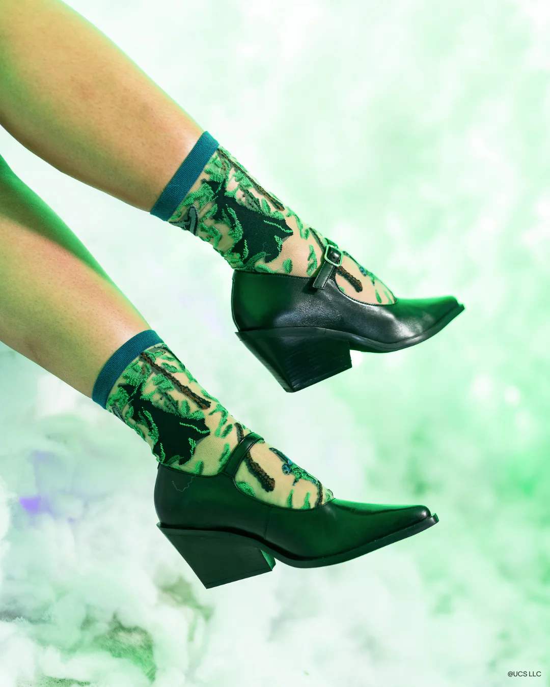 Wicked Elphaba Silhouette Sheer Crew Sock - Image 5