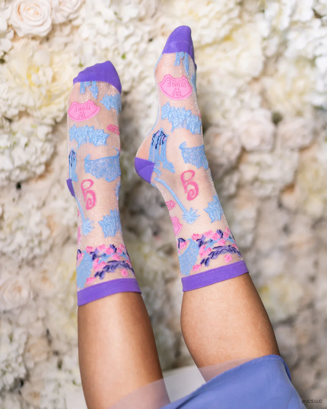 Wicked Get Ready with Glinda Shimmer Sheer Crew Sock - Image 2