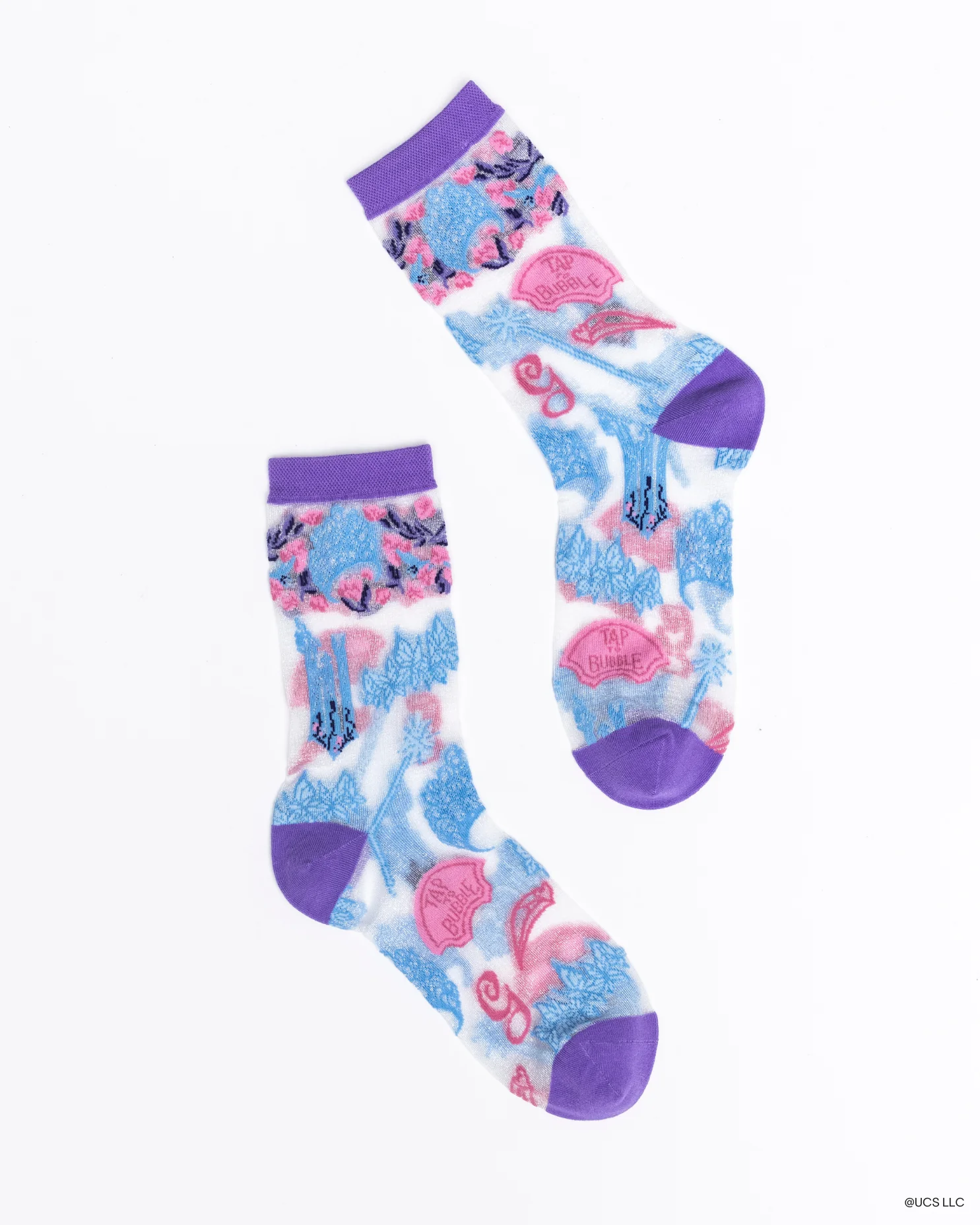 Wicked Get Ready with Glinda Shimmer Sheer Crew Sock - Image 3