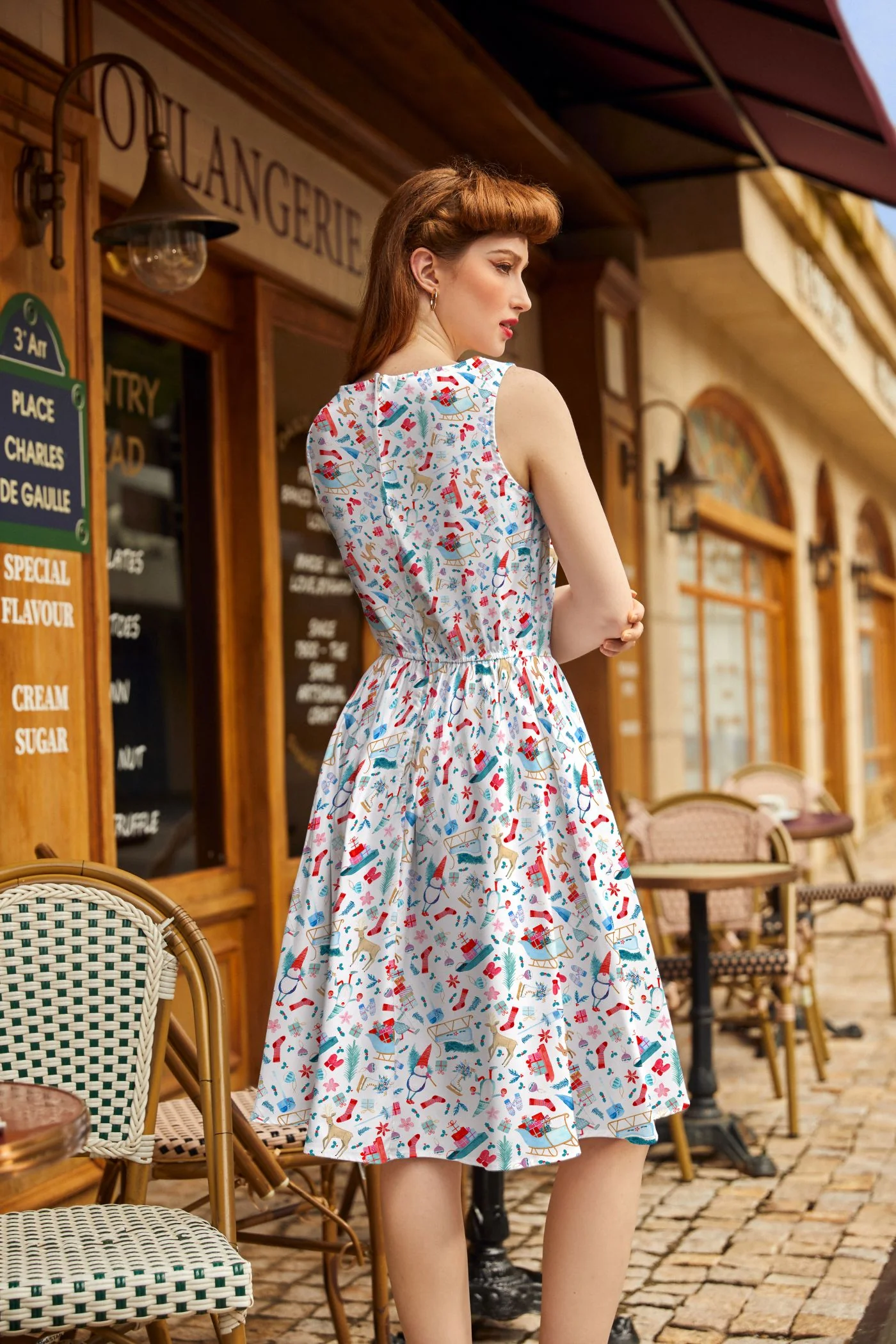 Winter Cheer Vintage Dress - Image 3