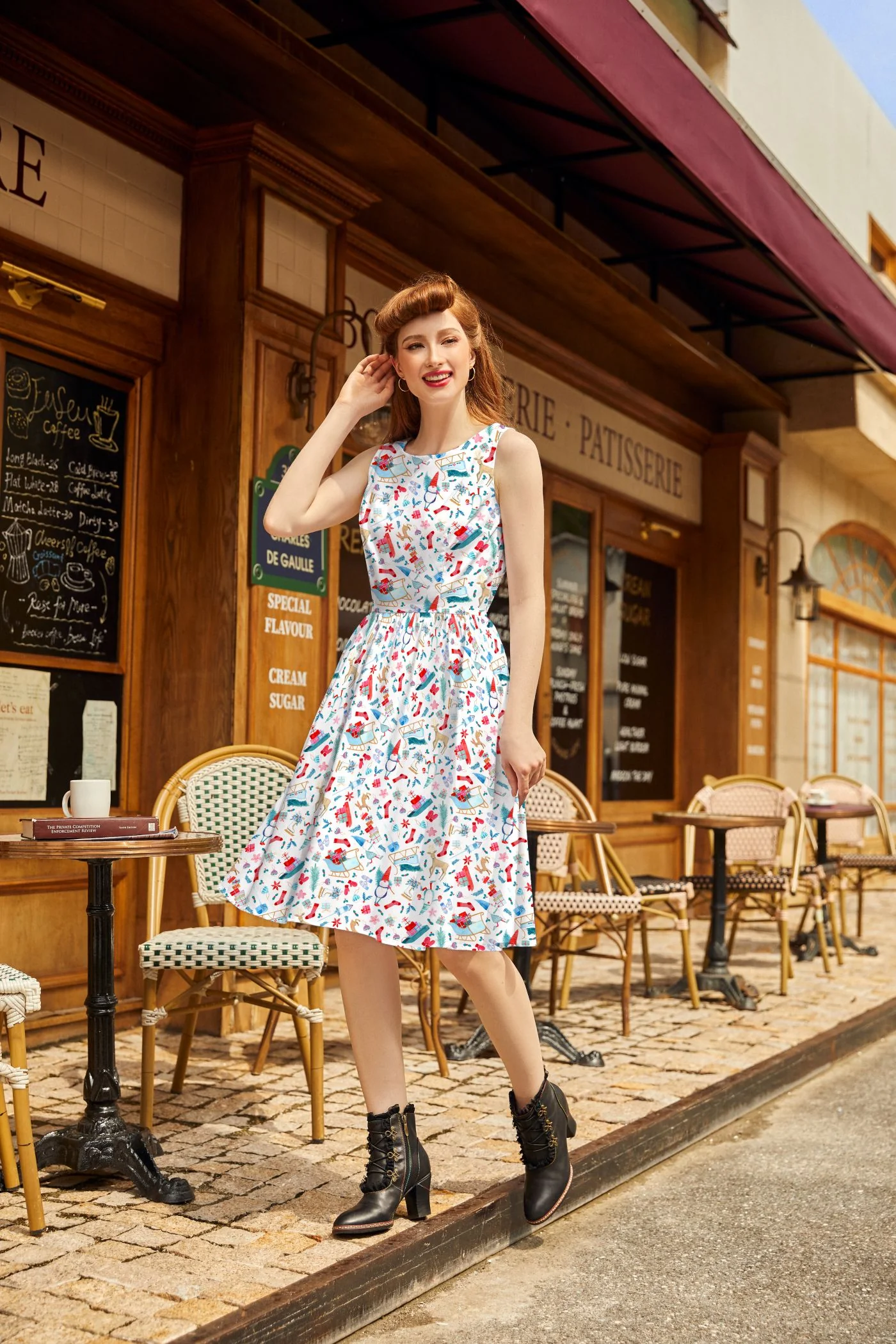 Winter Cheer Vintage Dress - Image 4