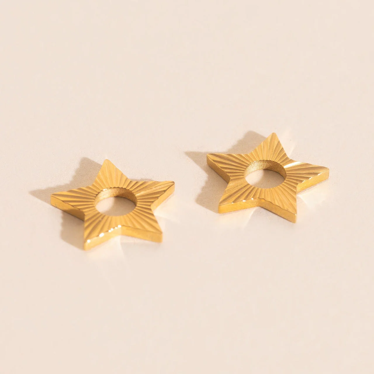 Winter Star Chunky Huggie Hoop Charms