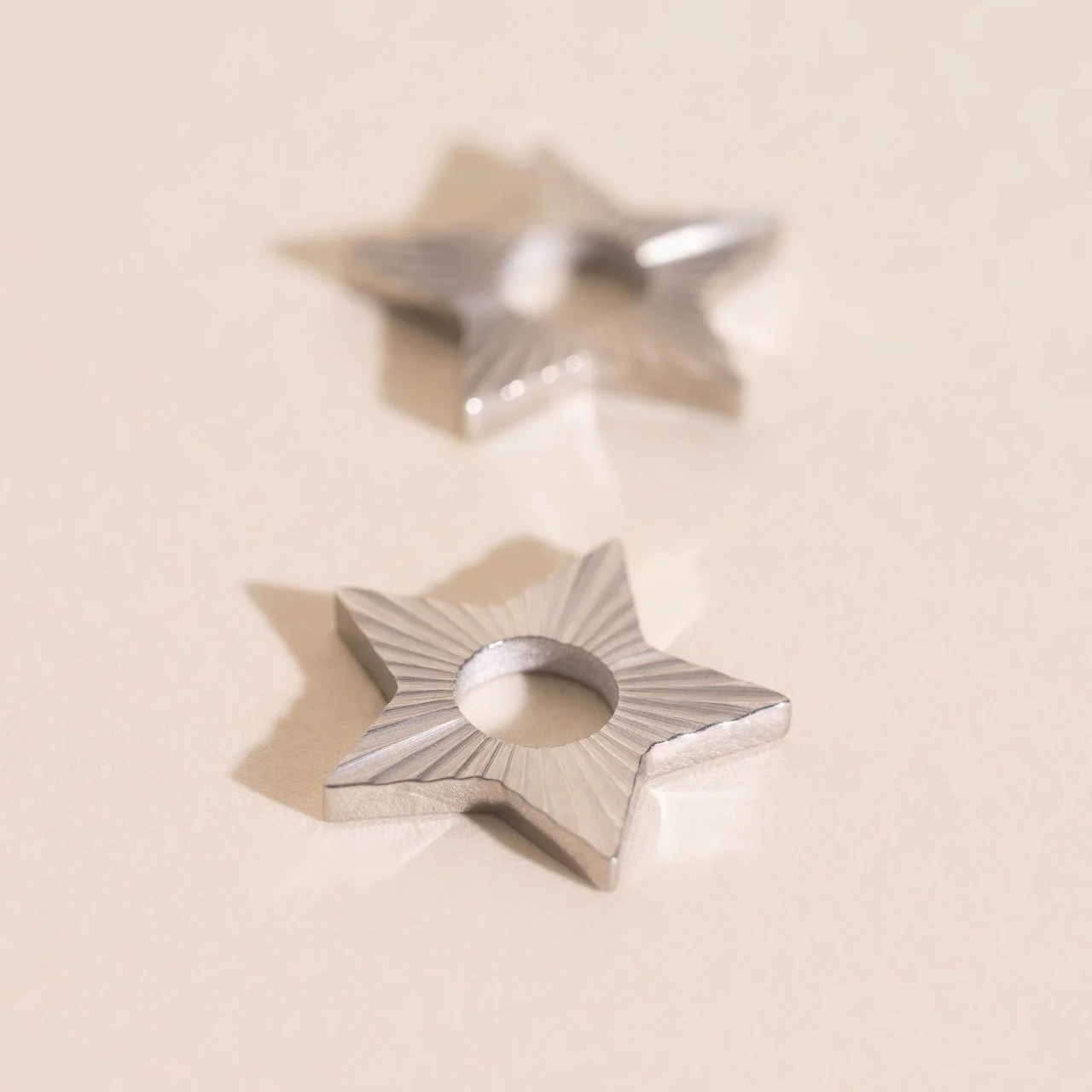 Winter Star Chunky Huggie Hoop Charms - Image 5
