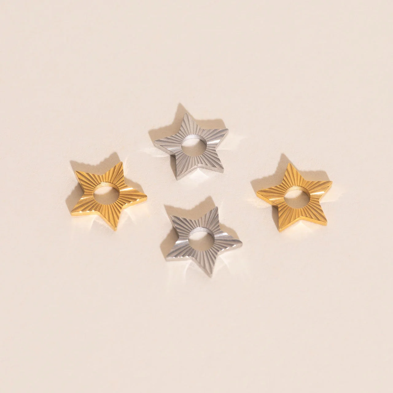 Winter Star Chunky Huggie Hoop Charms - Image 7