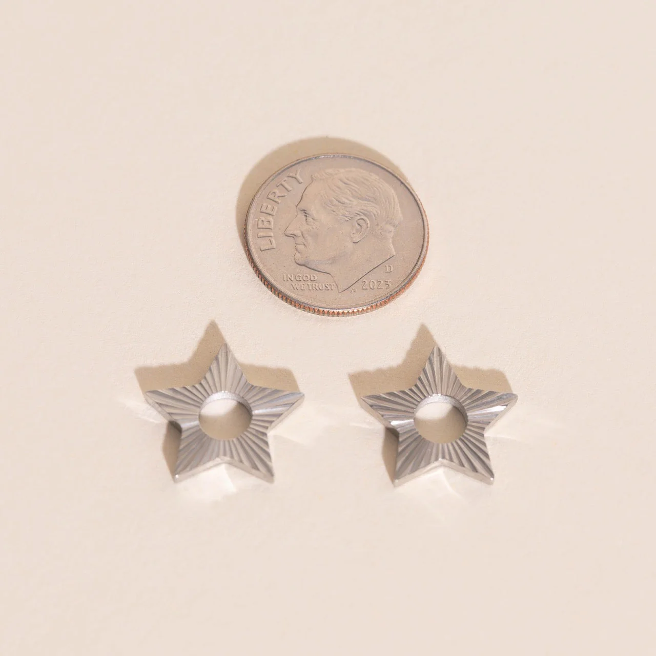 Winter Star Chunky Huggie Hoop Charms - Image 8