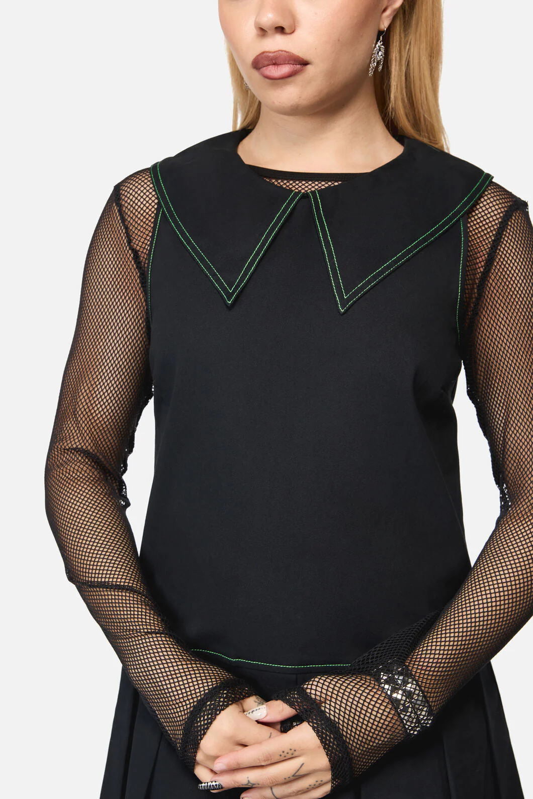 Wired Collar Sleeveless Dress - Image 2