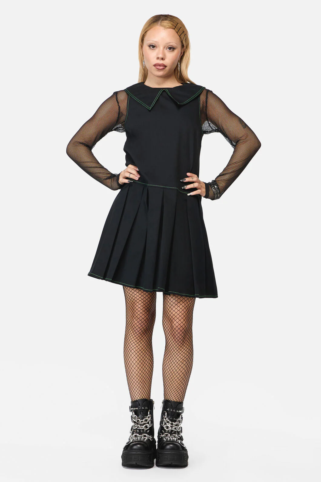 Wired Collar Sleeveless Dress - Image 4