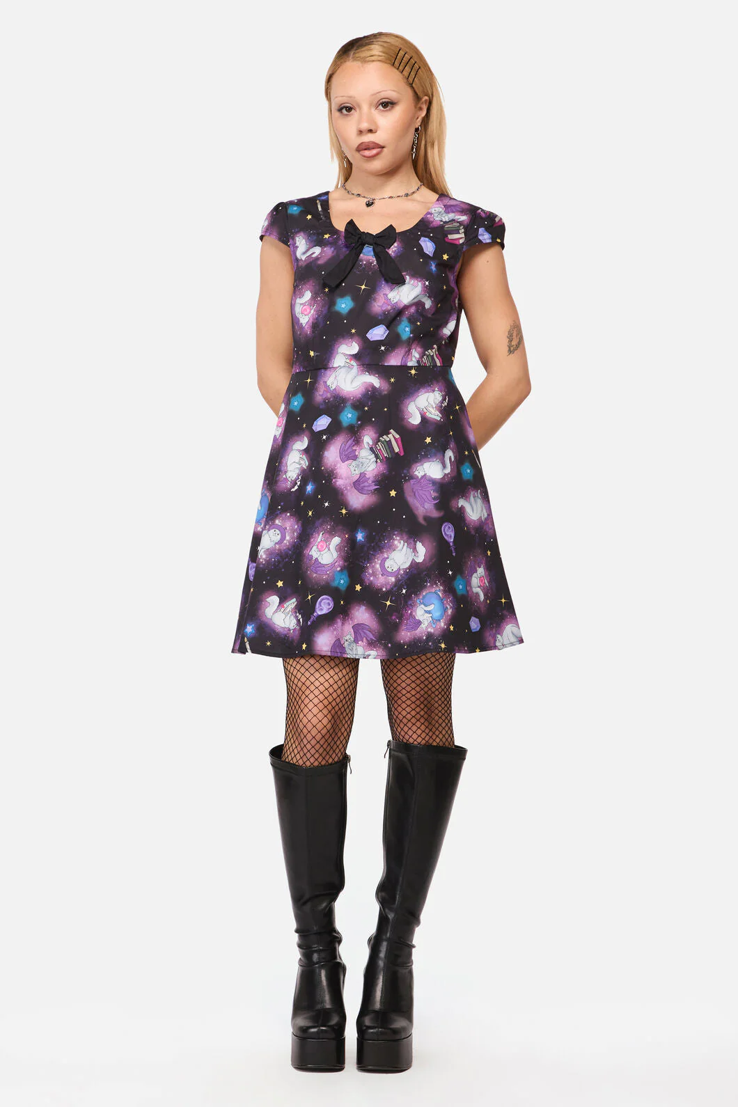 Witches Familiar Short Sleeve Dress - Image 3
