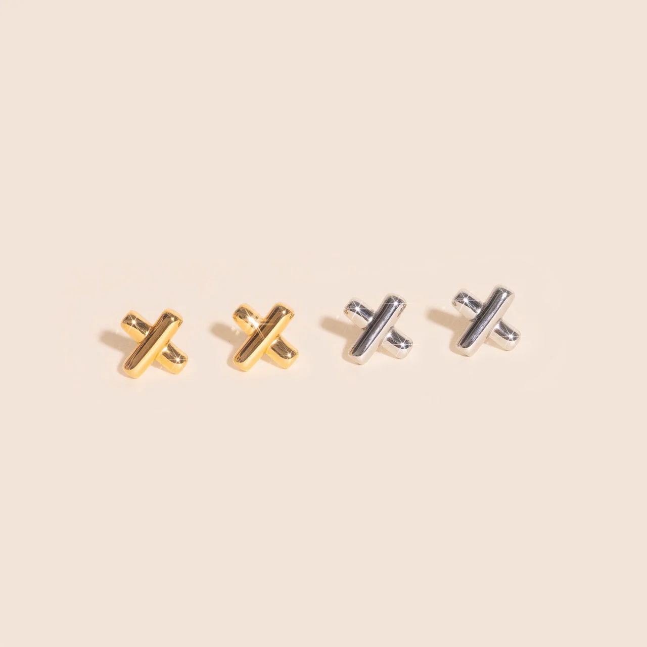 X Stud Earrings - Image 8