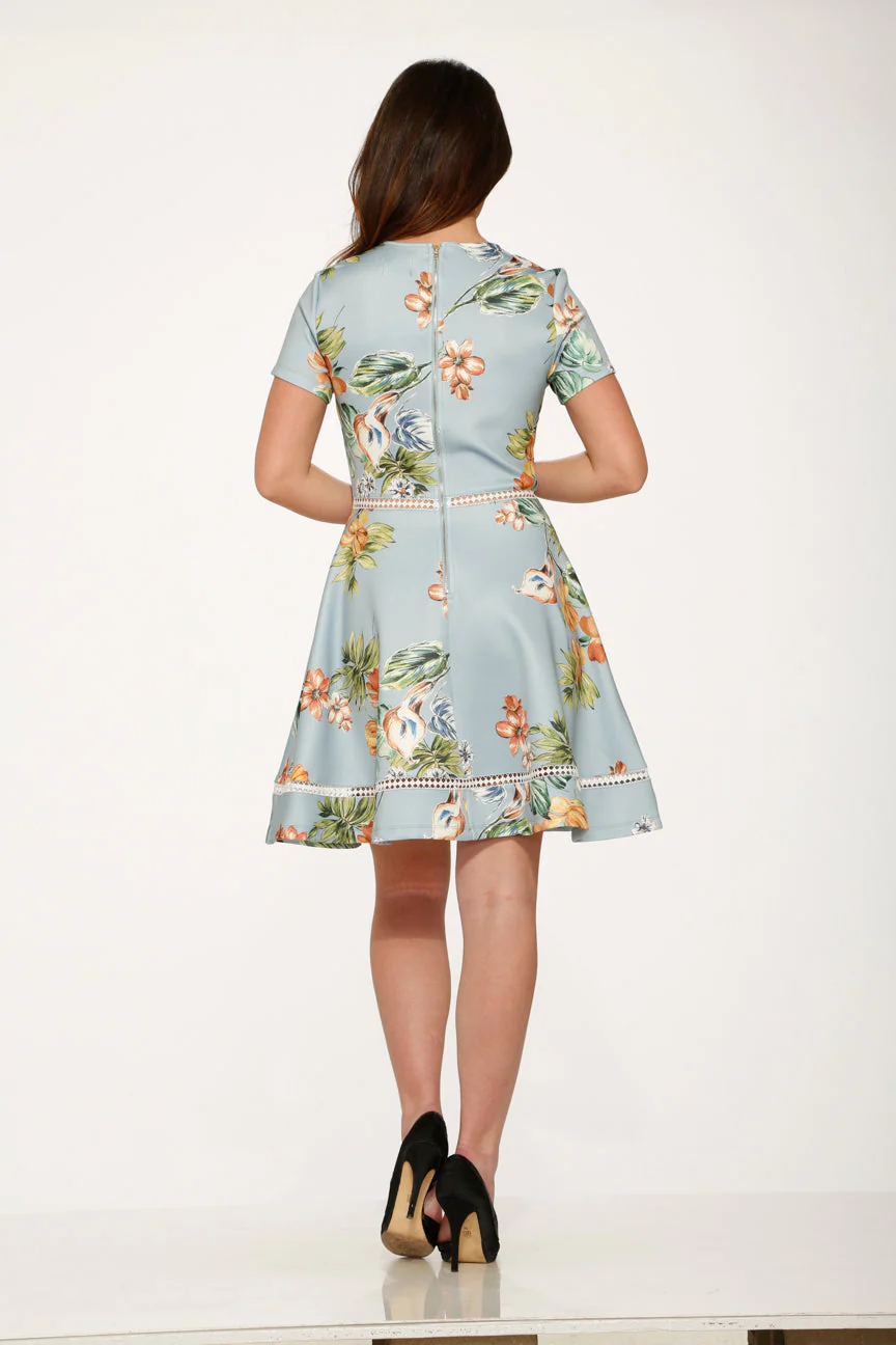 Mint Floral Swing Dress - Image 8