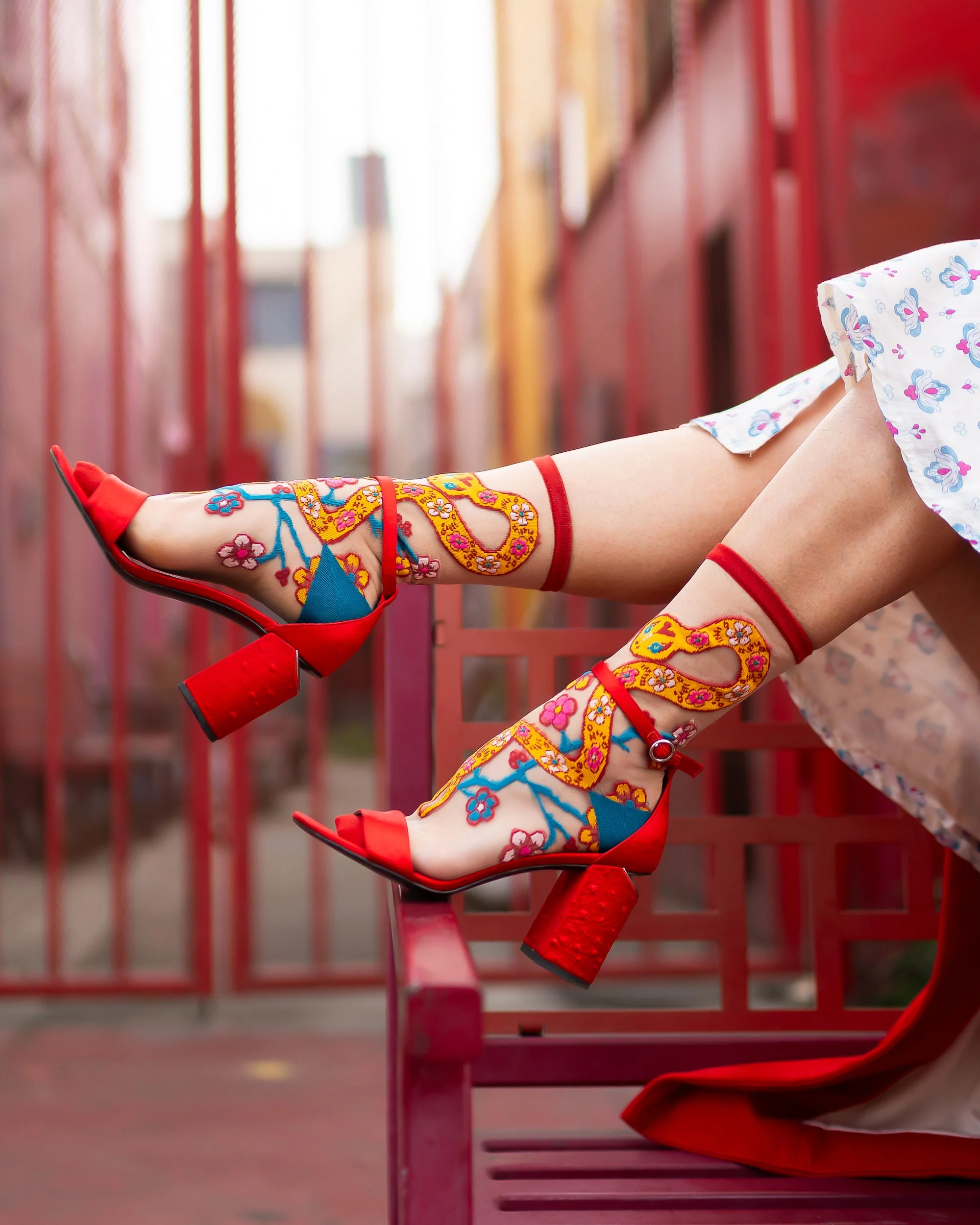 Year of the Snake Sheer Crew Sock - Image 10