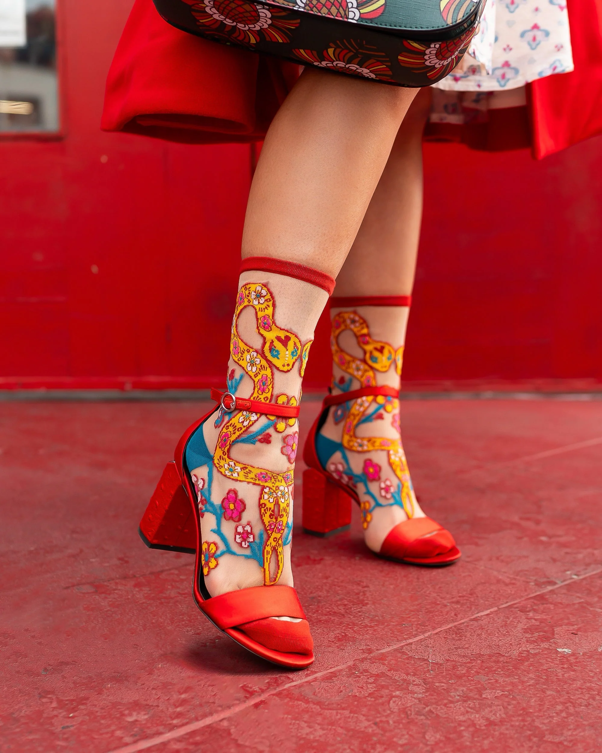 Year of the Snake Sheer Crew Sock - Image 3