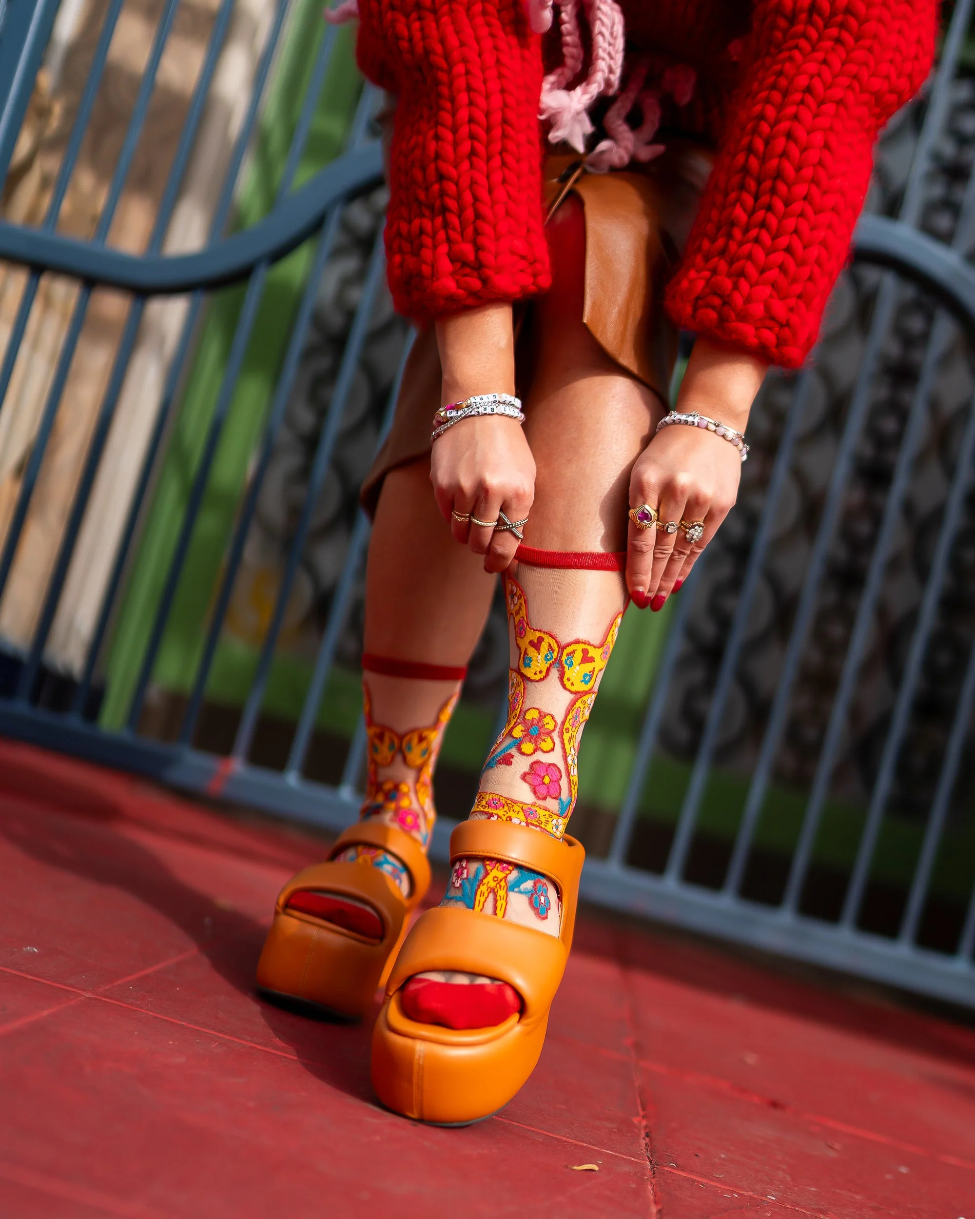 Year of the Snake Sheer Crew Sock - Image 8