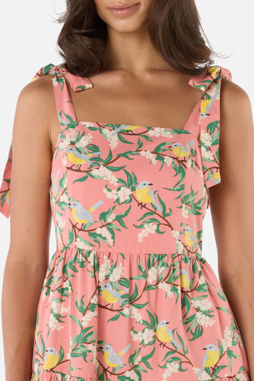 Yellow Robin Tiered Midi Dress - Image 2