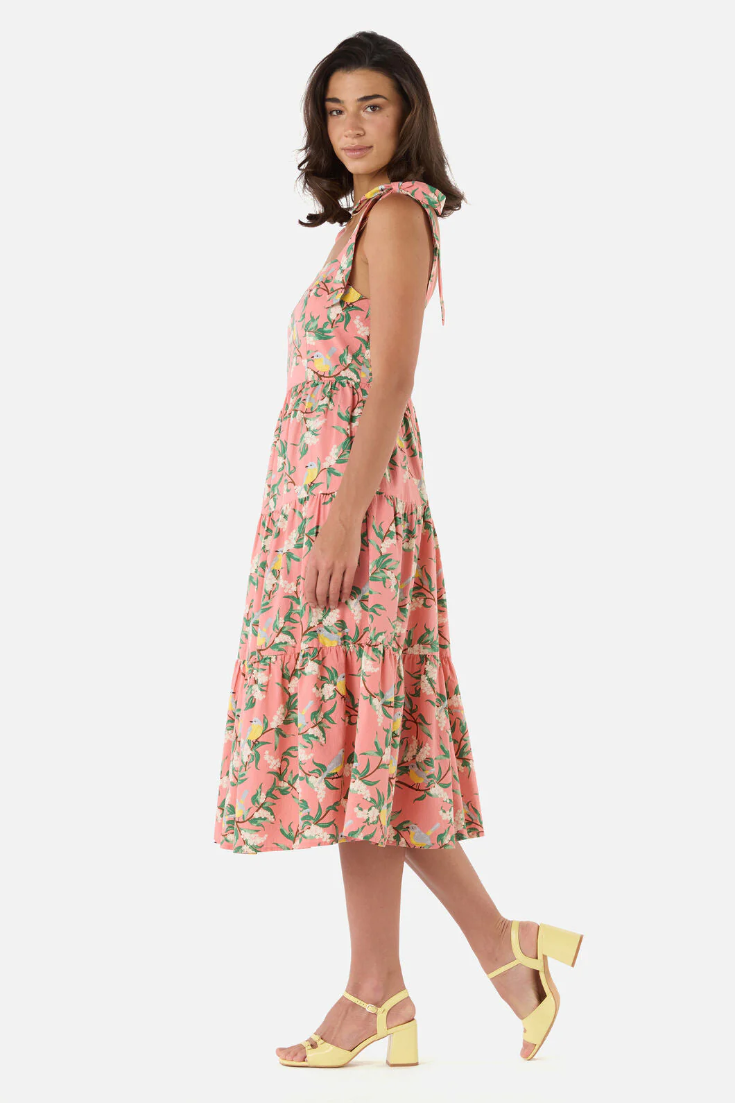 Yellow Robin Tiered Midi Dress - Image 7