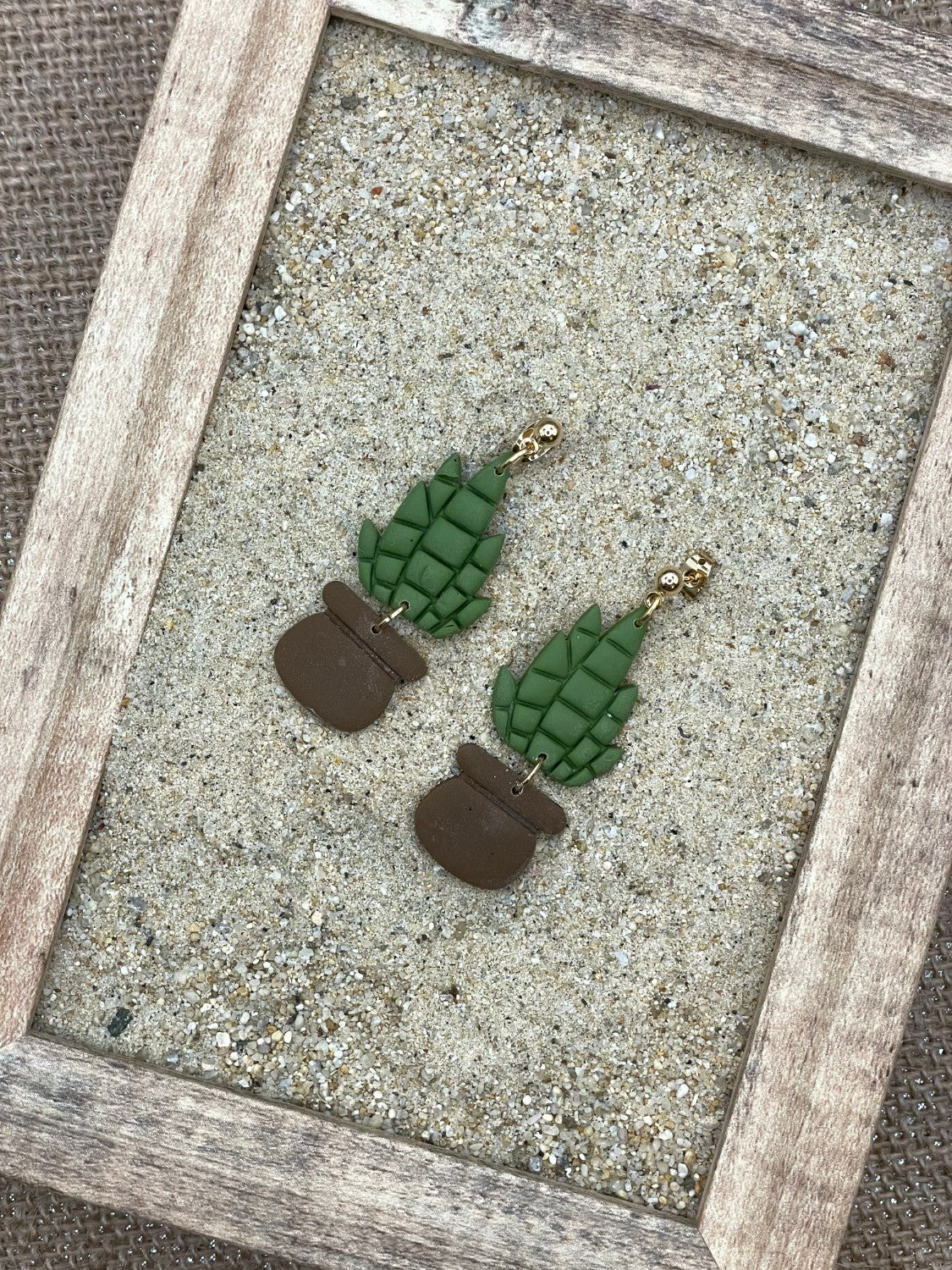 Yucca Plant Dangly Earrings - Image 2